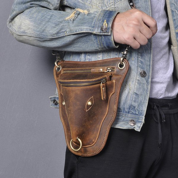 Men's Retro Large Capacity 7-inch Waist Bag