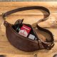 Retro Crazy Horse Leather Men's Waist Bag Genuine Leather