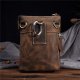 Crazy Horse Leather Men's Handmade Waist Bag Crossbody