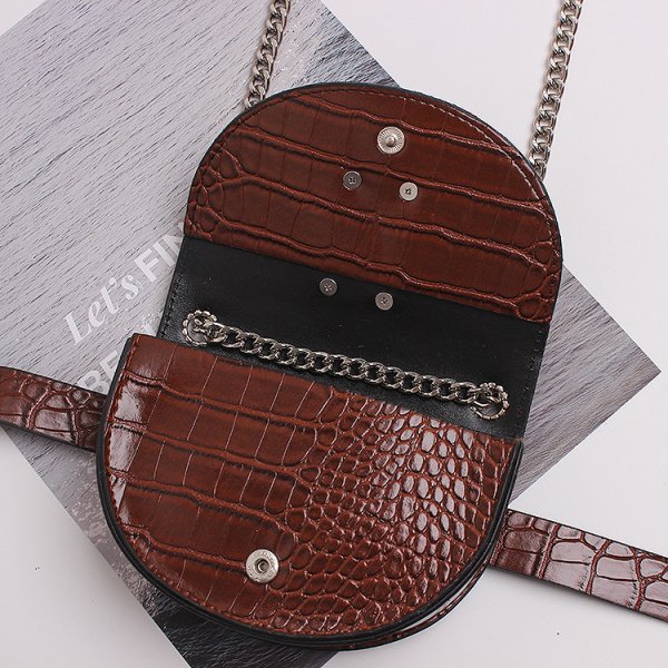 Semicircle Pattern Crossbody Small Bag Belt Waist