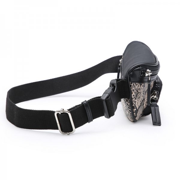 New mini small waist bag leather snake print waist bag