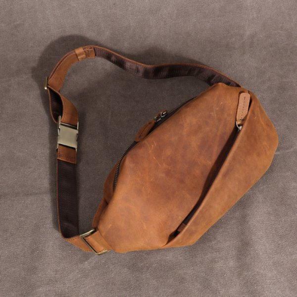 Multifunctional Waist Pack Cowhide Outdoor Riding